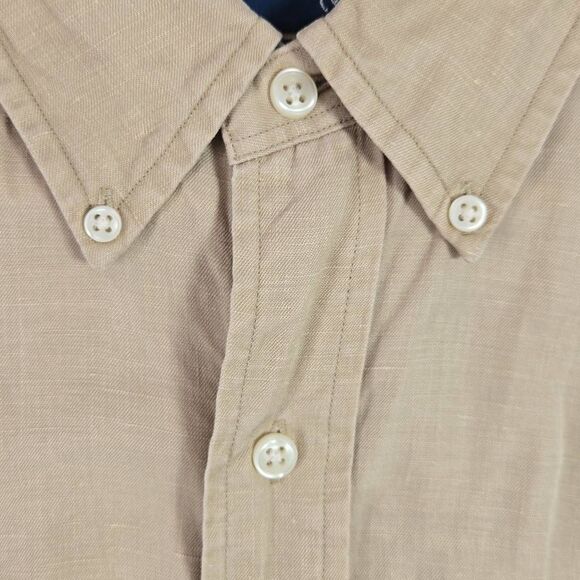 Polo Ralph Lauren Shirt Mens XL Silk Linen Button Down Long Sleeve Polo Classic - Picture 3 of 10